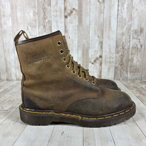 Dr Martens 1460 Brown Distressed Leather Lace Up Boots Womens 8